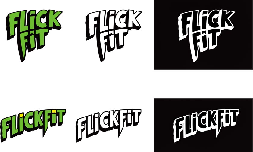 Flick Fit logo variations