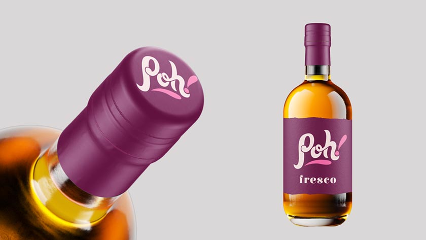 Pisco Poh bottle label design